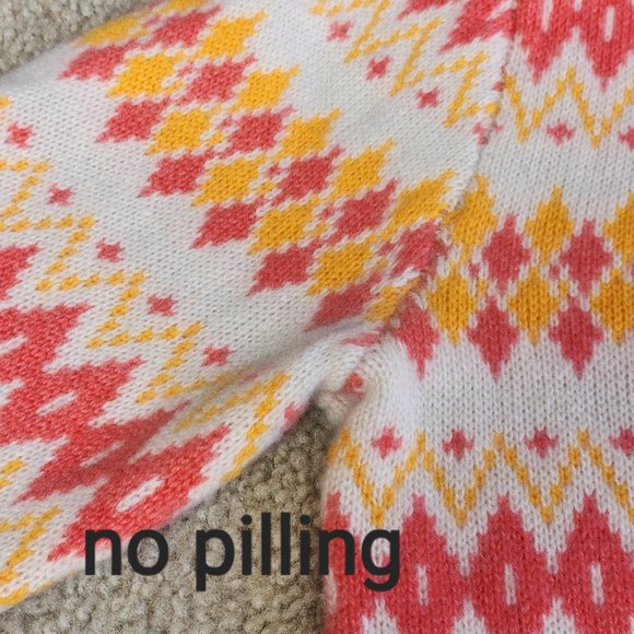 NWOT J. Crew Cashmere Fair Isle Sweater in Heather Muslin Coral - Picture 7 of 11